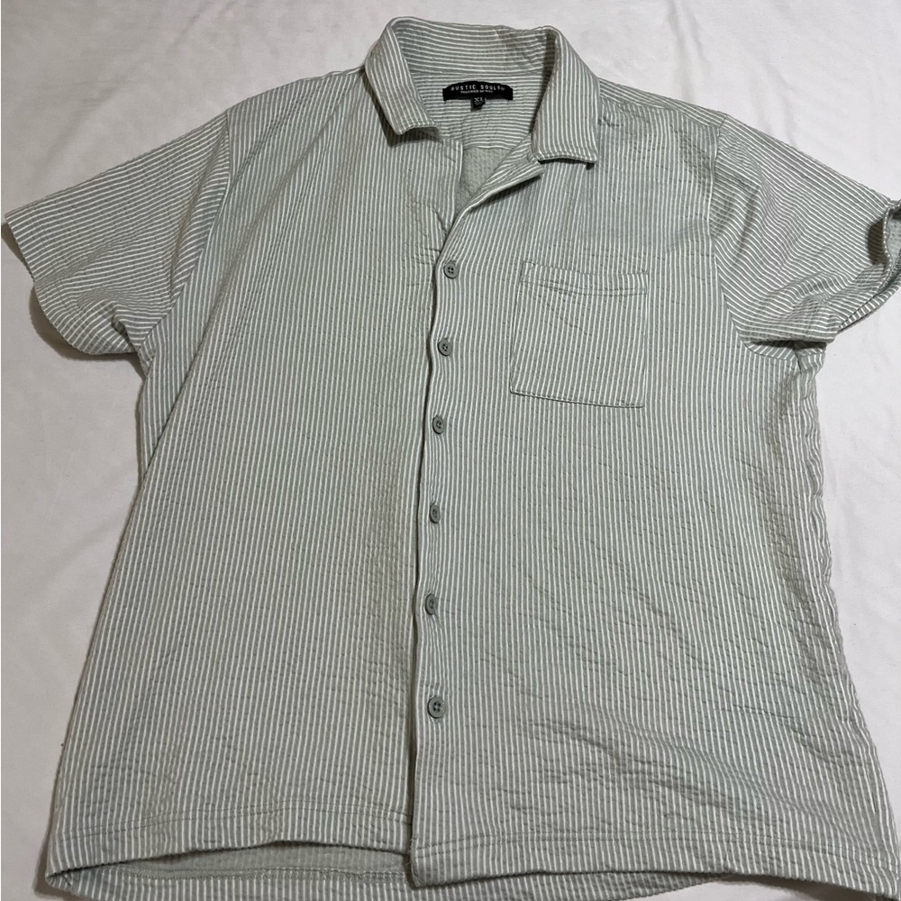 Club Room Light Green Striped Casual Shirt
